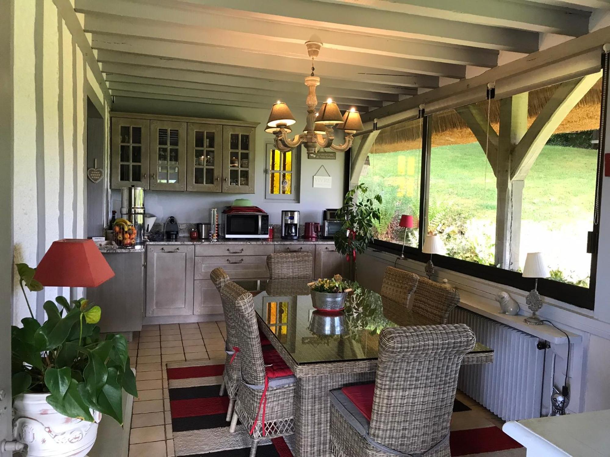 Les Chaumieres Du Pays D'Auge Acomodação com café da manhã Le Breuil-en-Auge Exterior foto